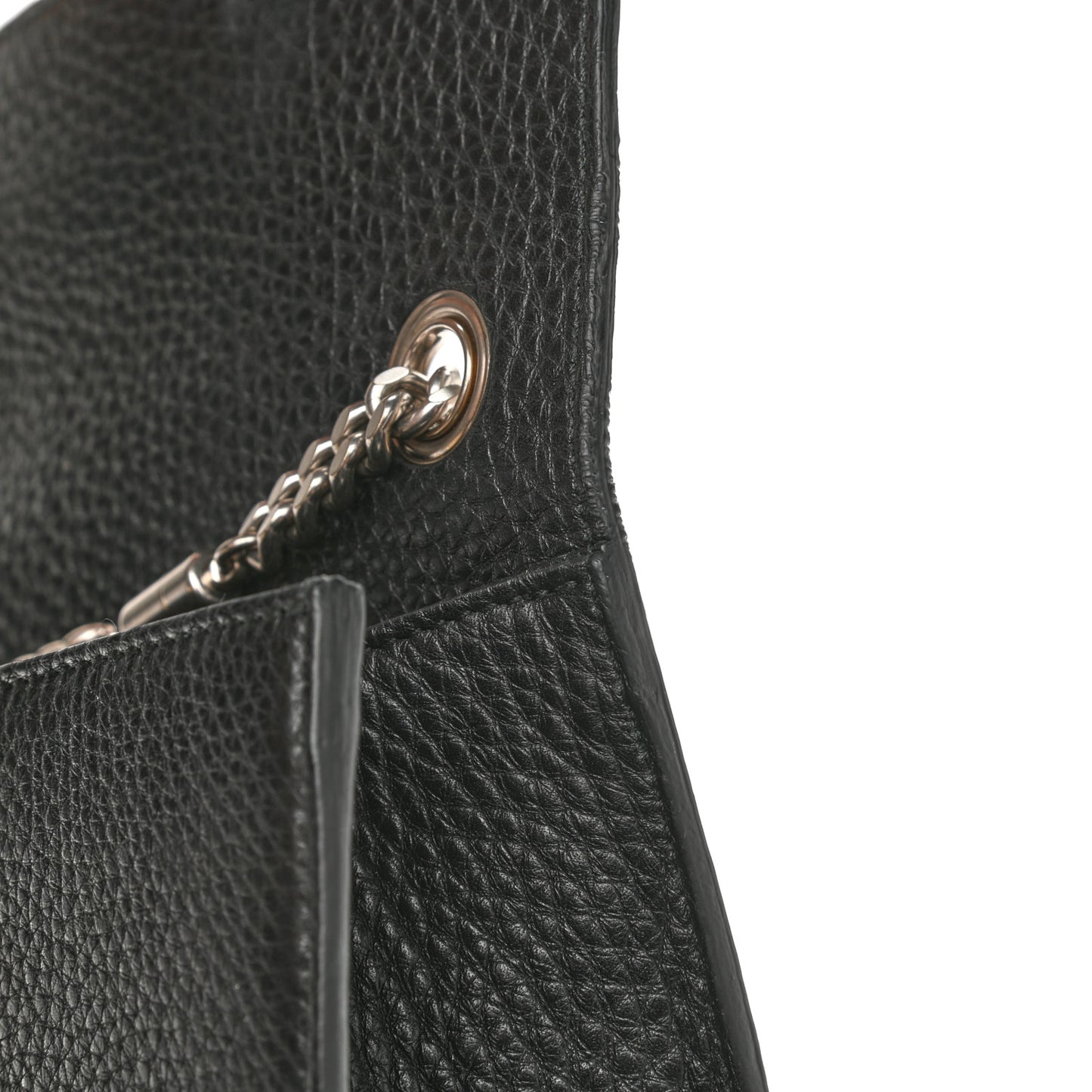 Calfskin Studded Medium Miss Bamboo Shoulder Bag Black