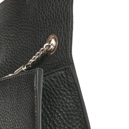 Gucci Calfskin Studded Medium Miss Bamboo Shoulder Bag Black 10 of 11