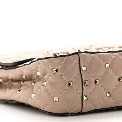 Valentino Garavani Lambskin Medium Rockstud Spike Shoulder Bag Poudre 8 of 15