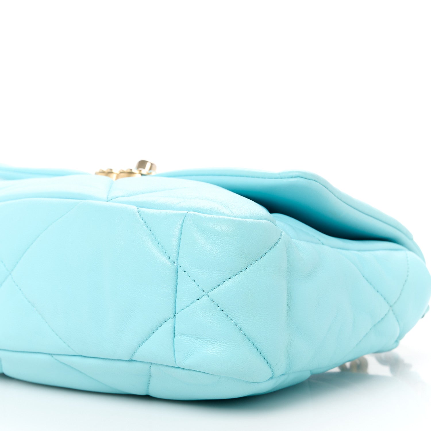 Chanel Lambskin Quilted Medium Chanel 19 Flap Light Blue 10 of 10