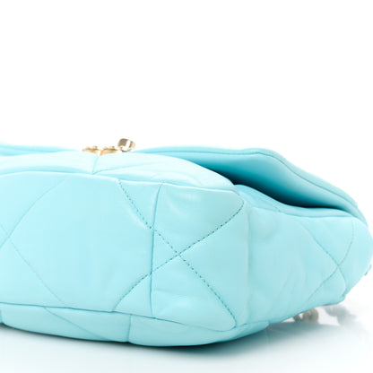 Chanel Lambskin Quilted Medium Chanel 19 Flap Light Blue 10 of 10