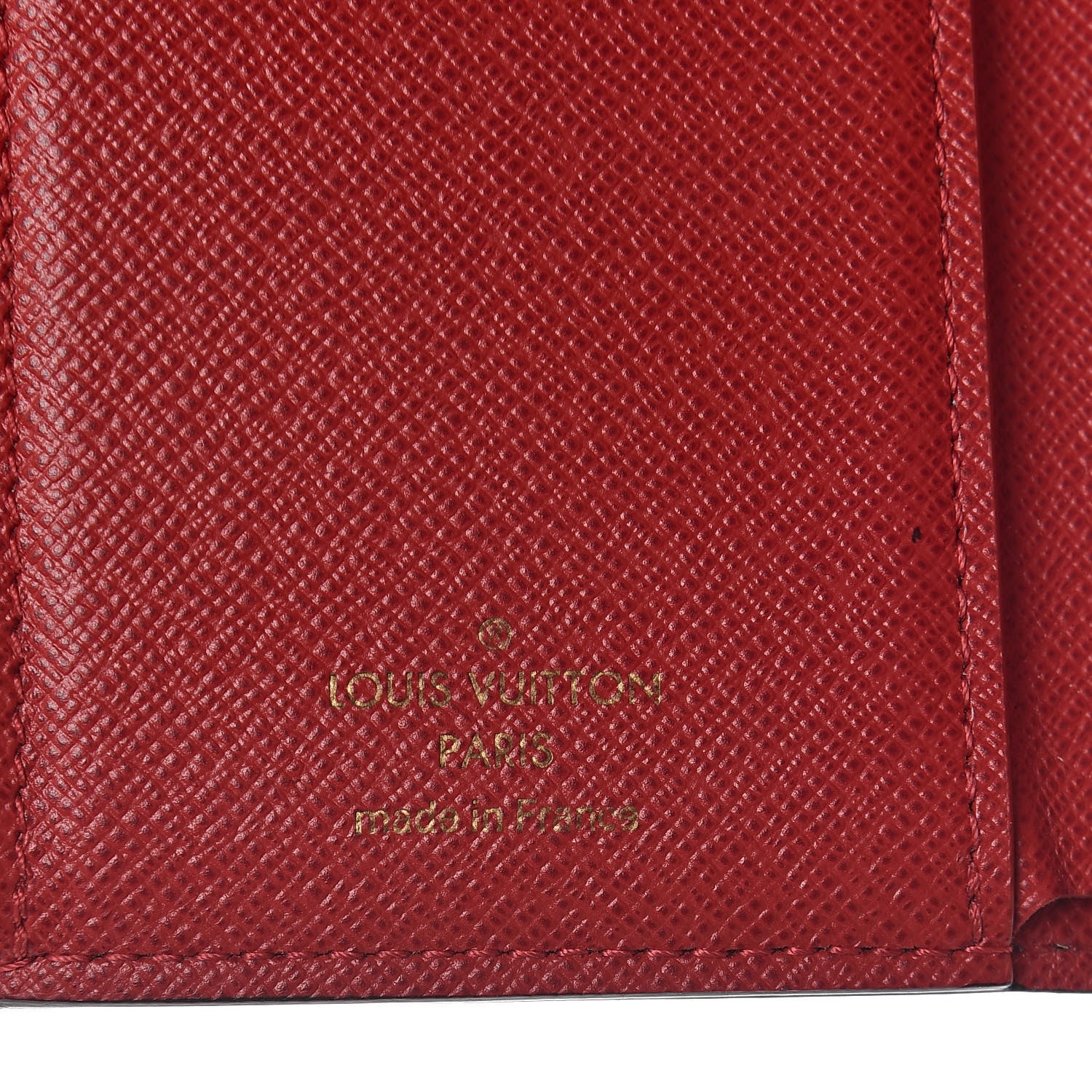 Louis Vuitton Damier Ebene Victorine Wallet Red 6 of 6