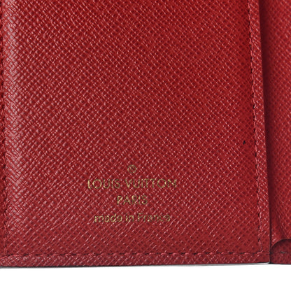 Louis Vuitton Damier Ebene Victorine Wallet Red 6 of 6