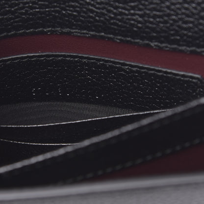 Gucci Grainy Calfskin Zumi Flap Card Case Black 7 of 10
