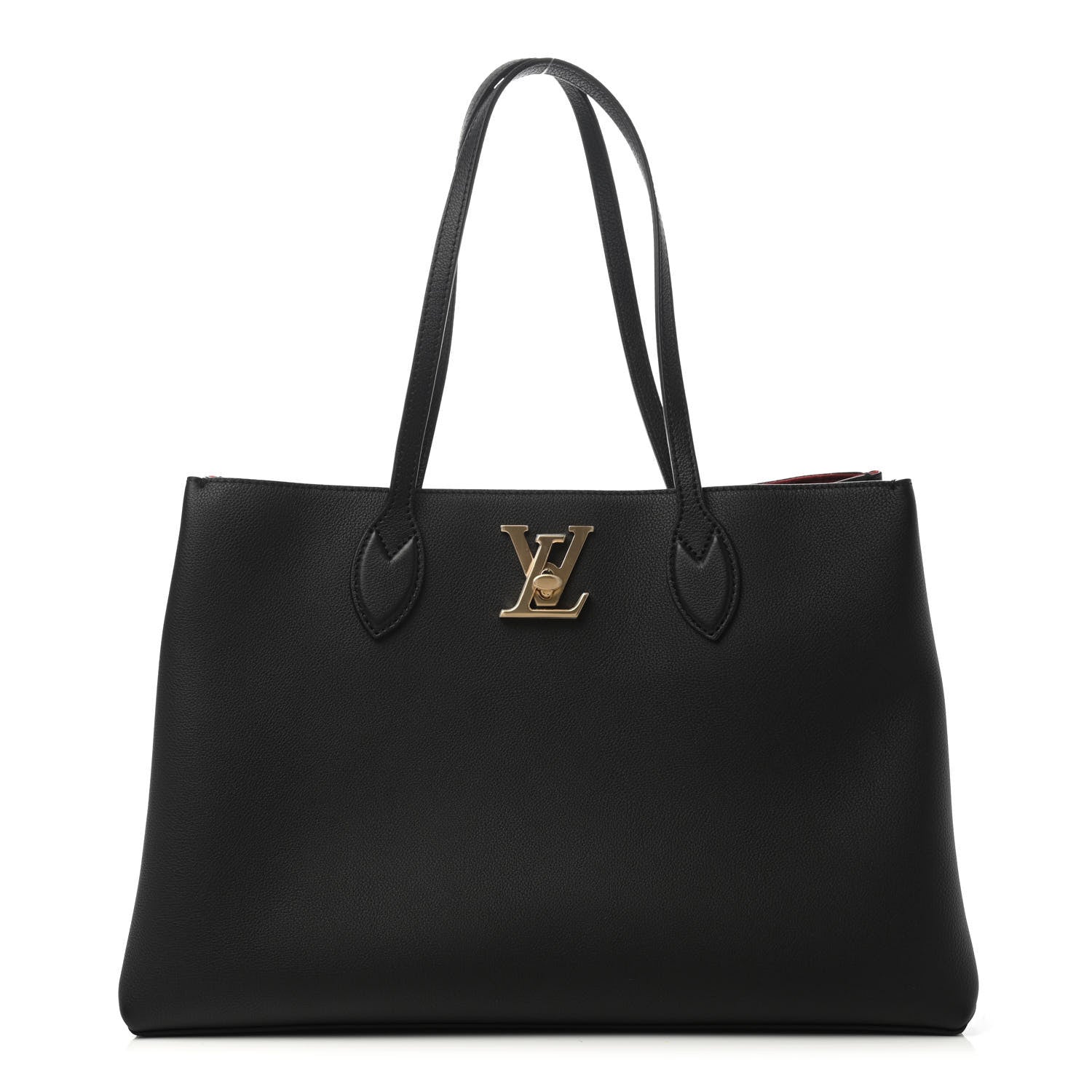 Louis Vuitton Grained Calfskin Lockme Shopper Black 1 of 4