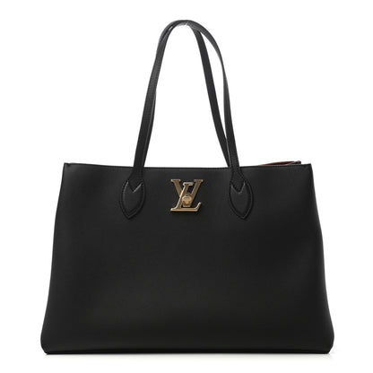 Louis Vuitton Grained Calfskin Lockme Shopper Black 1 of 4