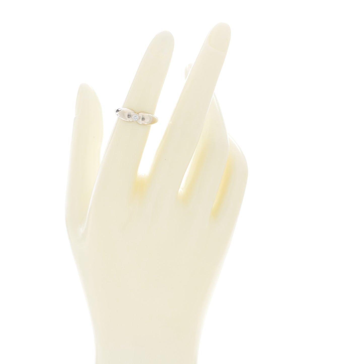 Platinum Diamond Elsa Peretti Double Teardrop Ring 48 4.5