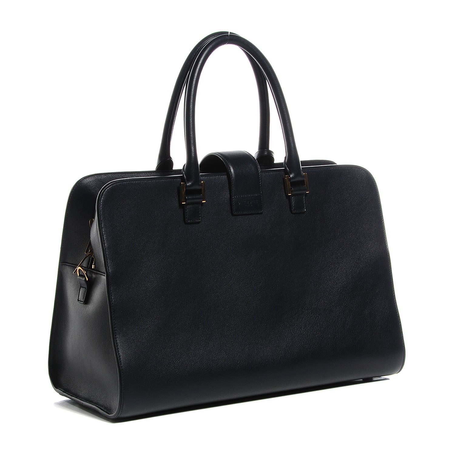 Saint Laurent Smooth Calfskin Medium Monogram Cabas Black 3 of 11
