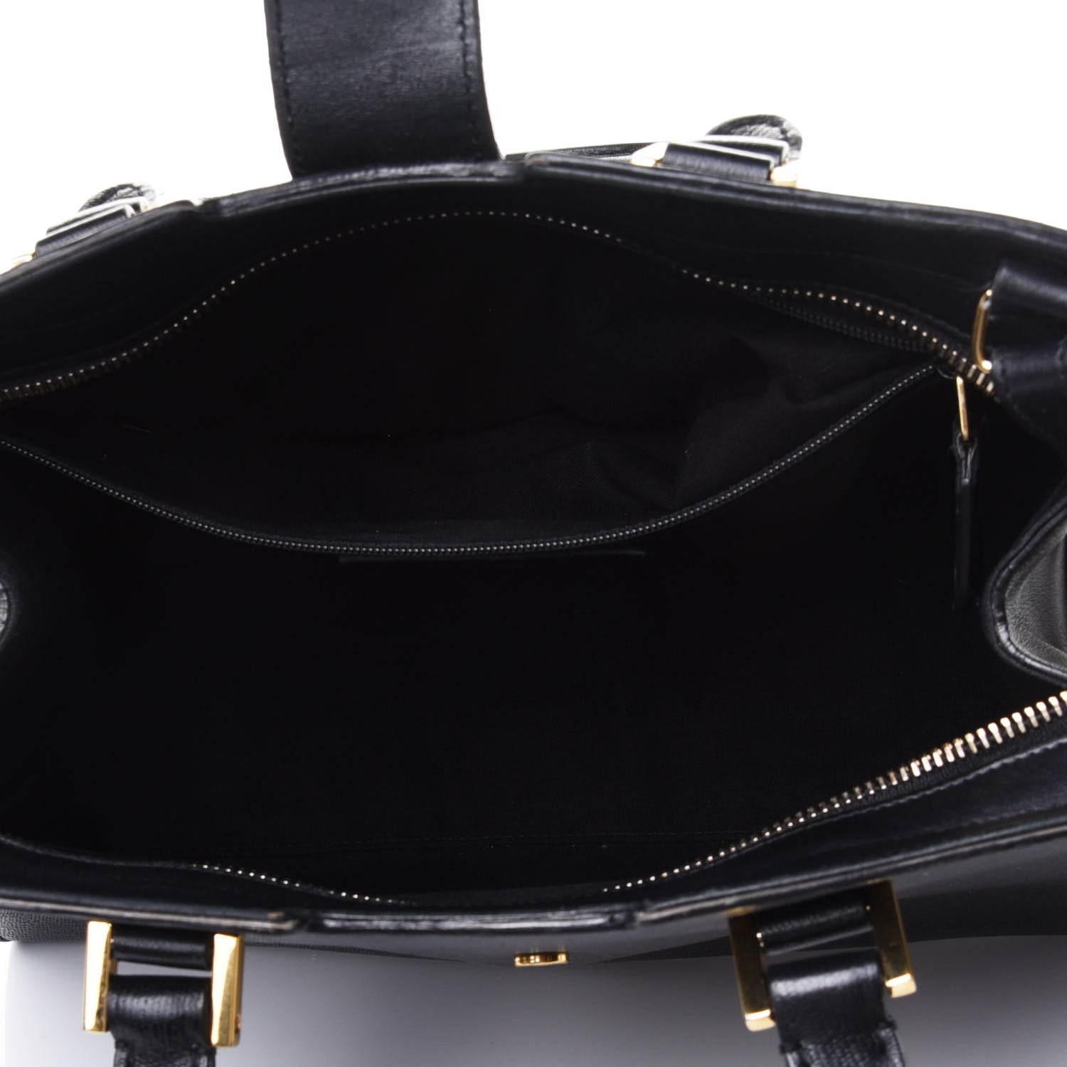 Saint Laurent Textured Calfskin Small Classic Y Cabas Black 4 of 4