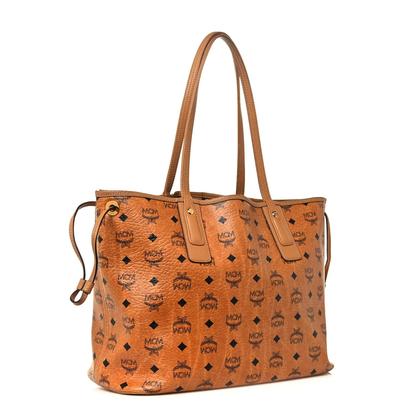 Visetos Medium Liz Reversible Shopper Tote Cognac