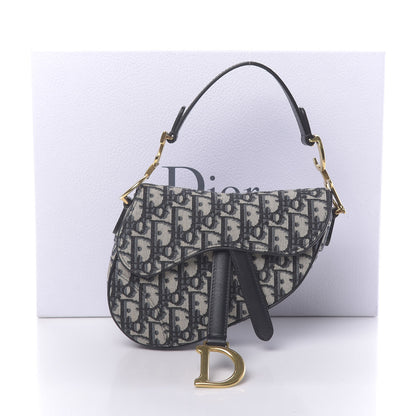 Christian Dior Oblique Mini Saddle Bag Blue 11 of 11