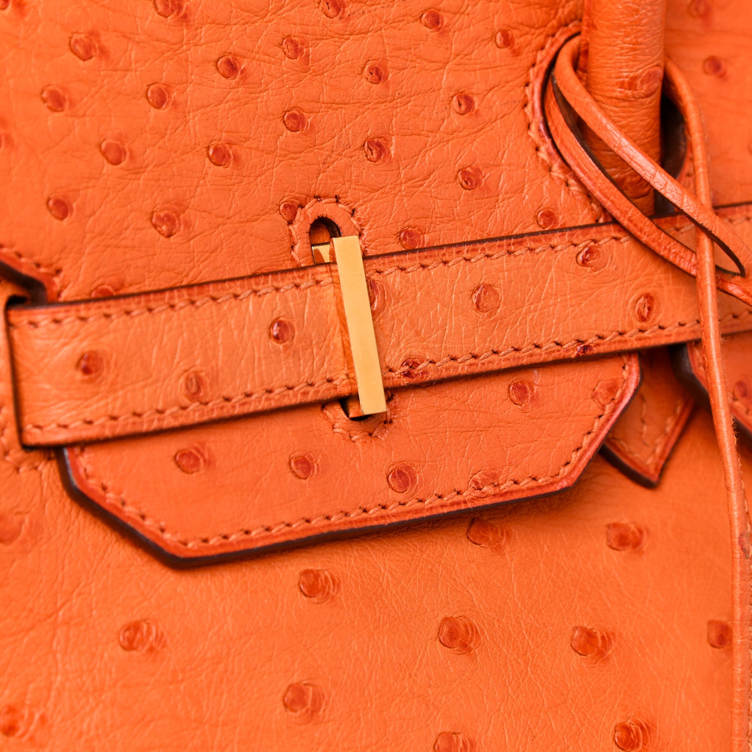 Hermes Ostrich Birkin 35 Orange 28 of 35