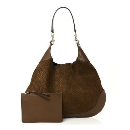 Gucci GG Suede B Large Shoulder Bag Brown 3 of 10