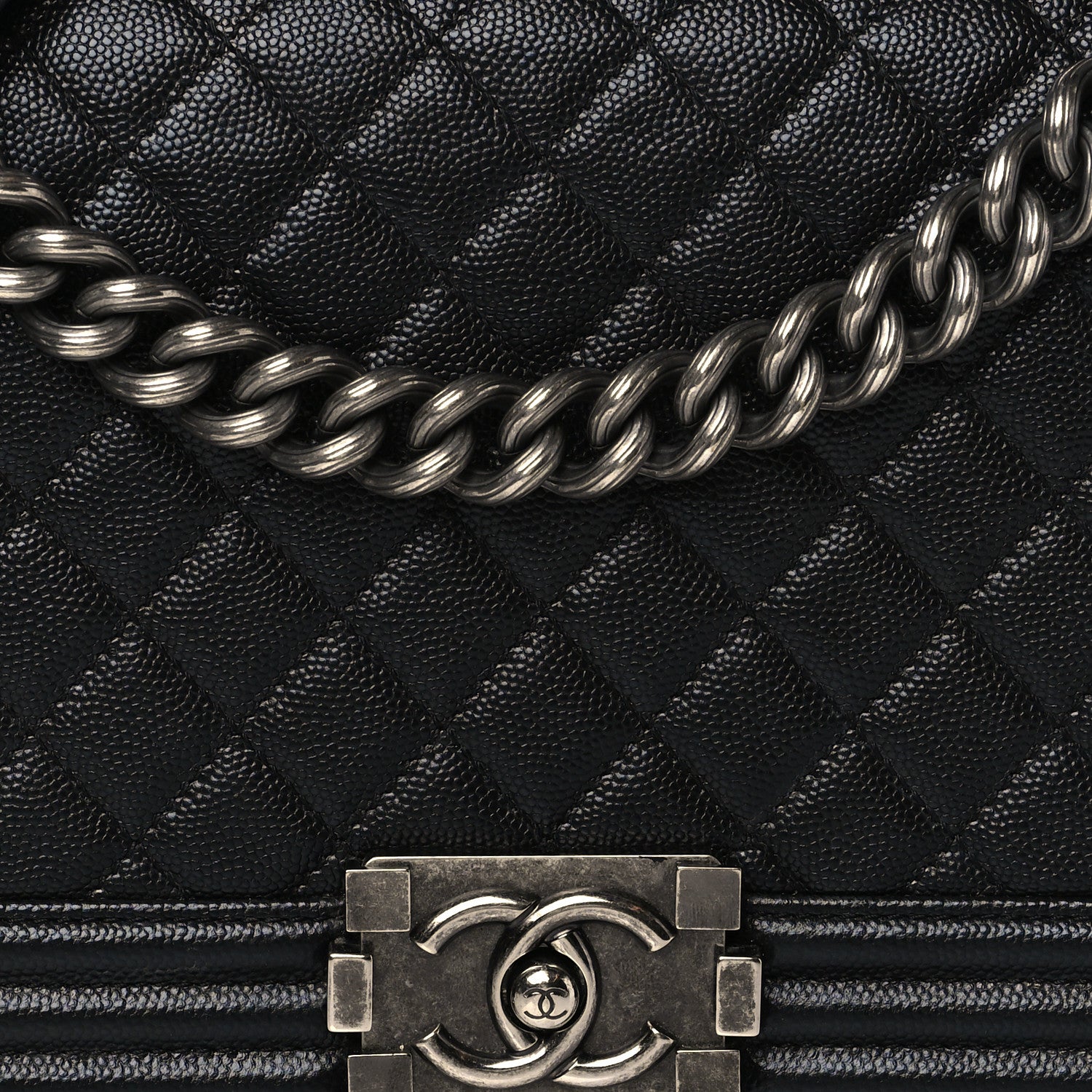 Chanel Caviar Quilted Medium Boy Flap Black 8 of 10