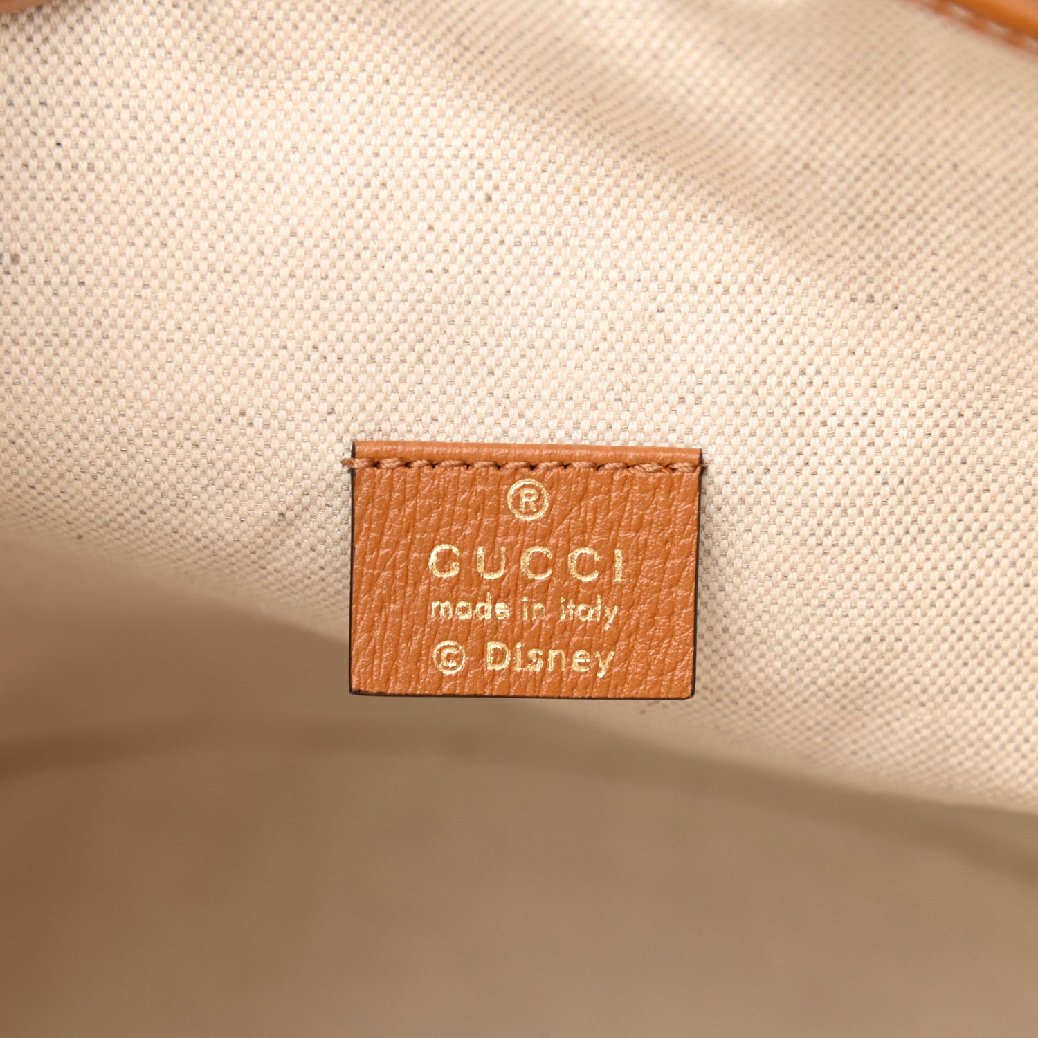 Gucci X DISNEY Mini Vintage GG Supreme Monogram Bucket Bag Beige Vintage Sun Oil 6 of 8