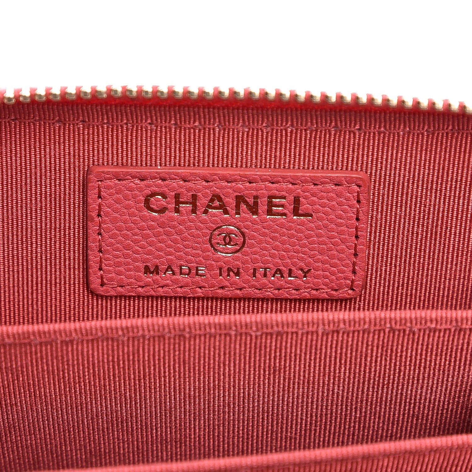 Chanel Caviar Quilted Zip Coin Purse Dark Pink 6 of 8