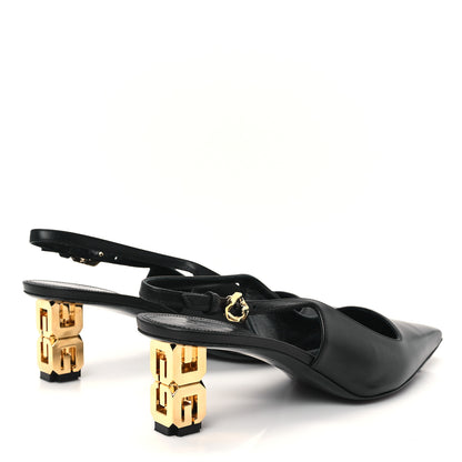 Givenchy Calfskin G Cube 50mm Slingback Pumps 39 Black 5 of 11