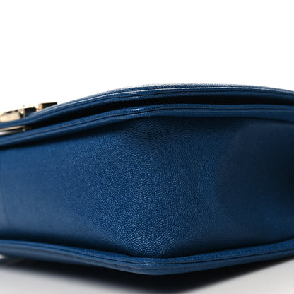Chanel Caviar Quilted New Medium Boy Flap Blue 10 of 10