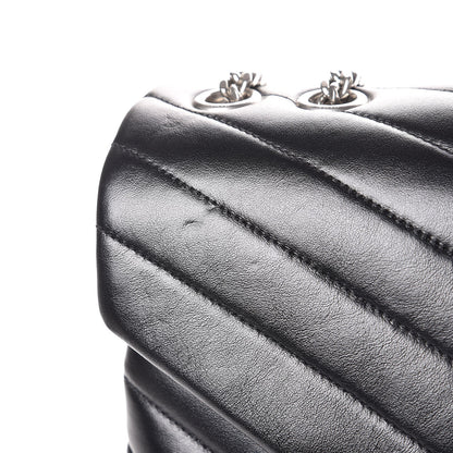 Saint Laurent Calfskin Y Quilted Monogram Medium Loulou Chain Satchel Black 9 of 11