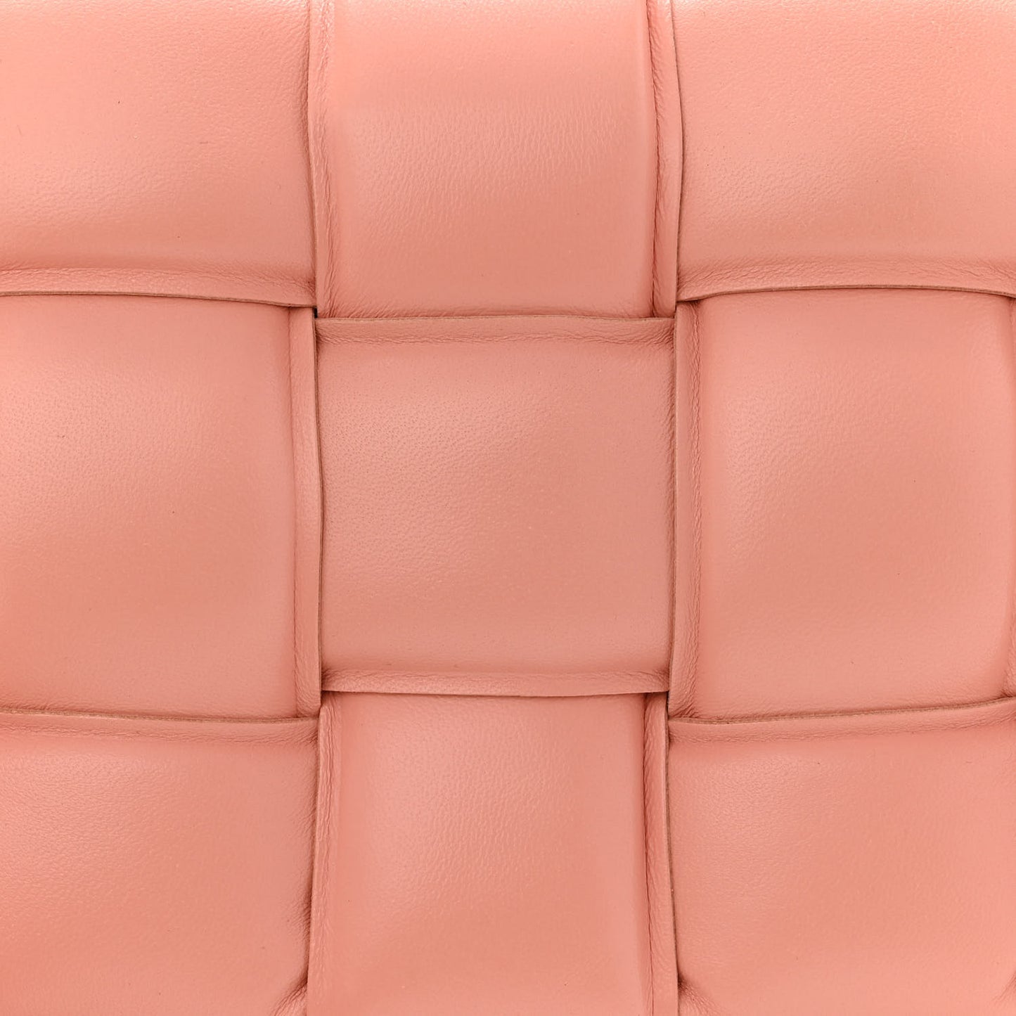 Nappa Maxi Intreccio Padded Cassette Crossbody Bag Peachy