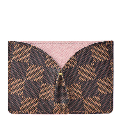 Louis Vuitton Damier Ebene Caissa Card Holder Rose Ballerine 1 of 7
