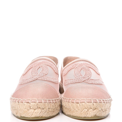 Chanel Mesh Grosgrain CC Espadrilles 35 Pink 2 of 9