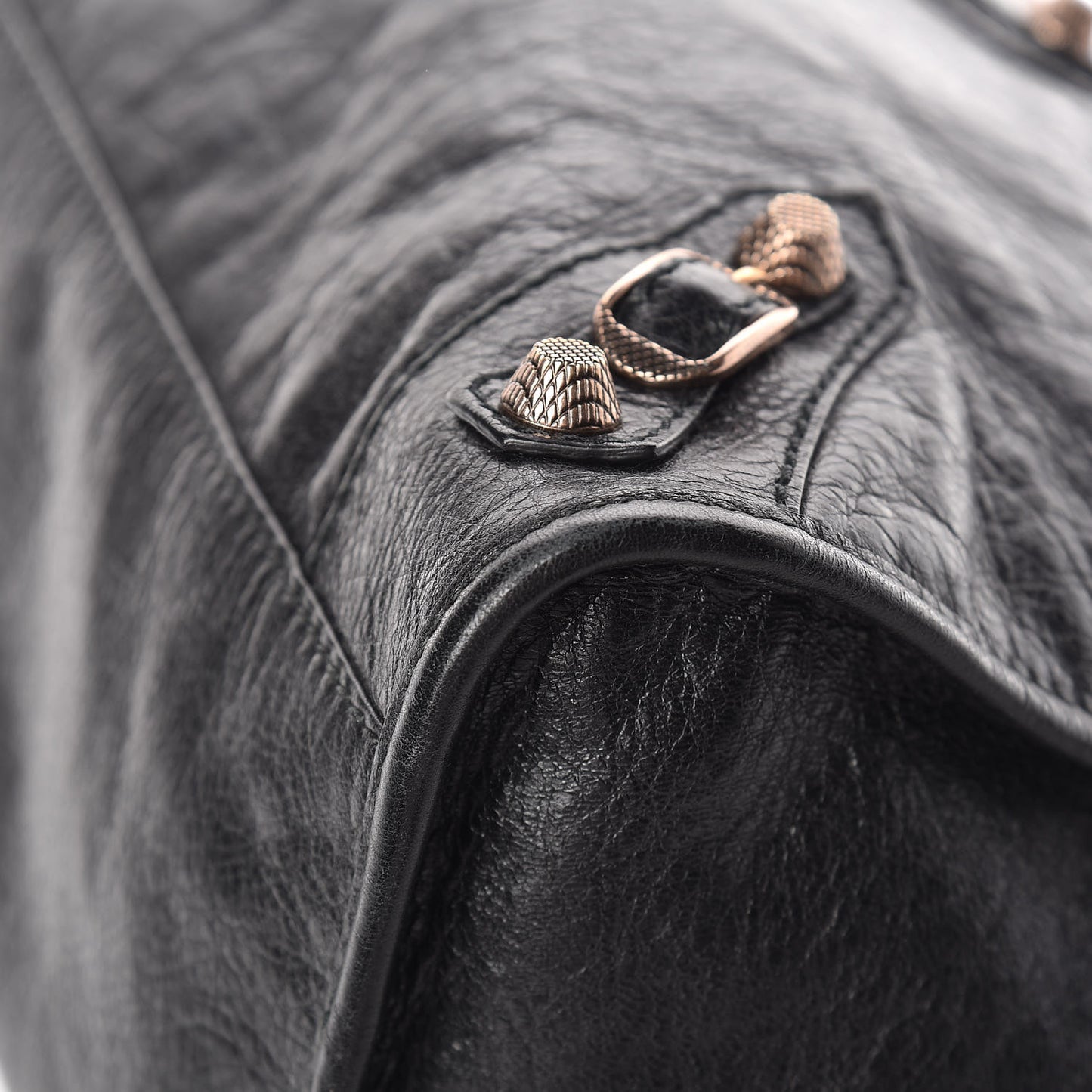 Agneau Giant 12 Rose Gold Hardware City Black