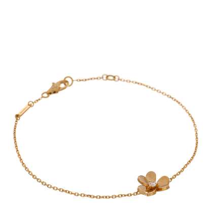 Van Cleef & Arpels 18K Yellow Gold Diamond Mini Frivole Bracelet 1 of 5