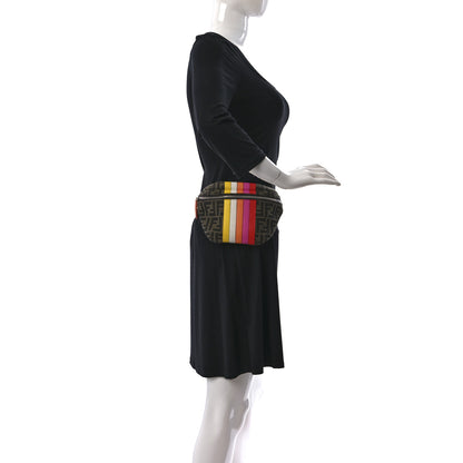 Fendi Fabric Jacquard FF Kids Belt Bag Tobacco Multicolor 2 of 8