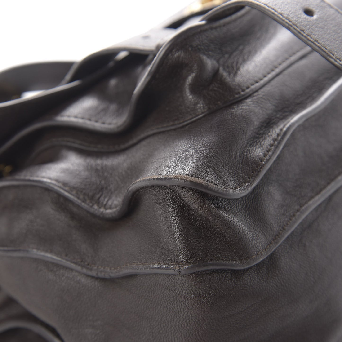 Lambskin Medium PS1 Satchel Dark Chocolate