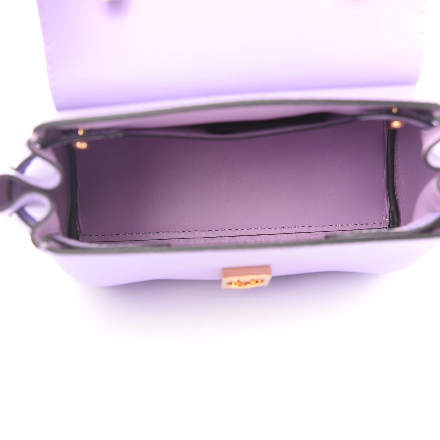 Versace Calfskin Medusa Small Top Handle Handbag Lilac 5 of 8