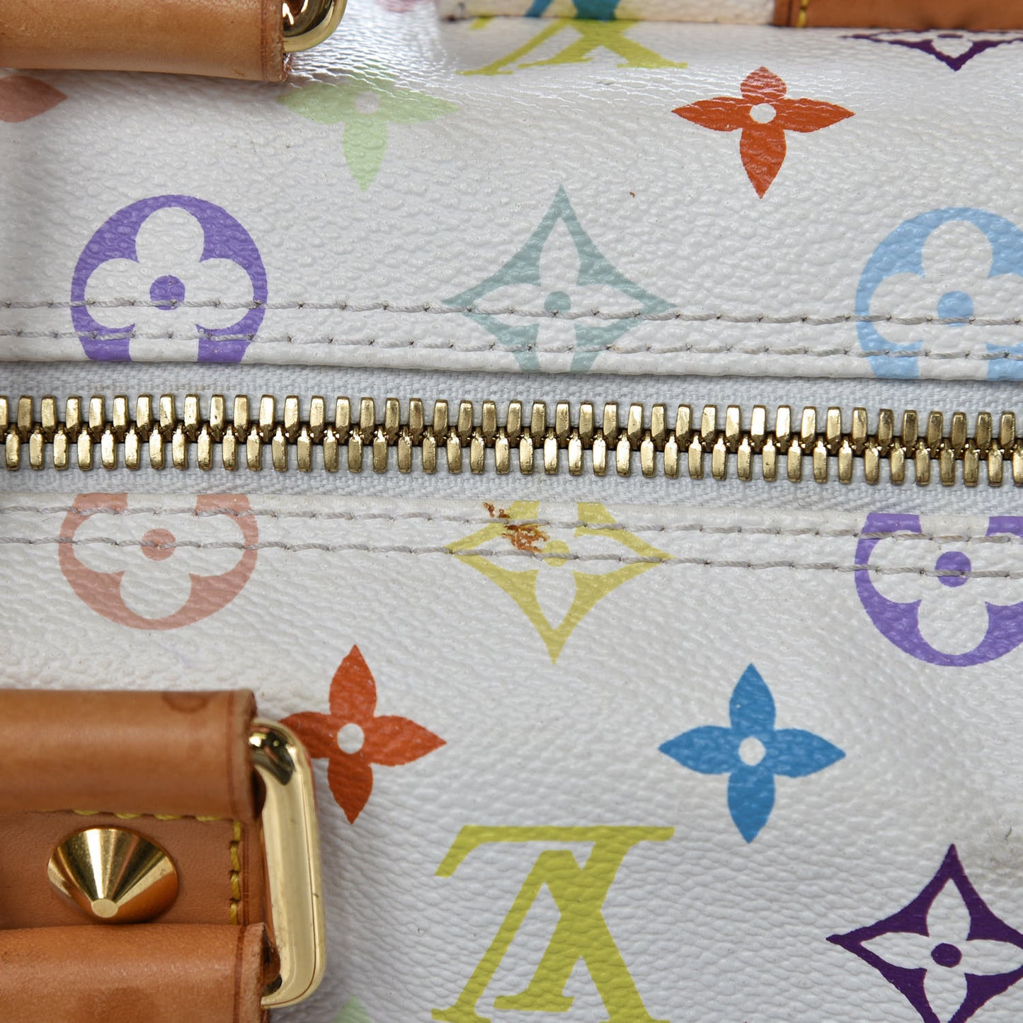 Monogram Multicolor Keepall 45 White
