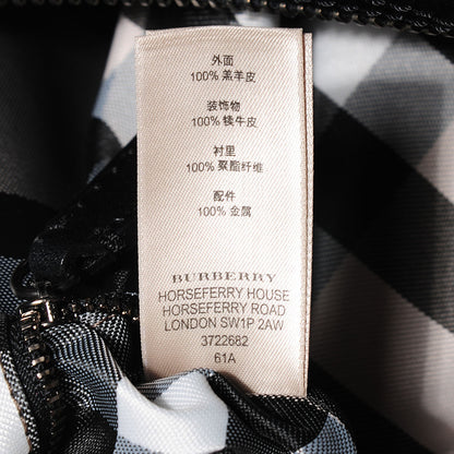Burberry Prorsum Calfskin Studded Knight Satchel Black 9 of 10