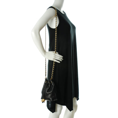 Chanel Lambskin CC Drawstring Bag Black 2 of 9