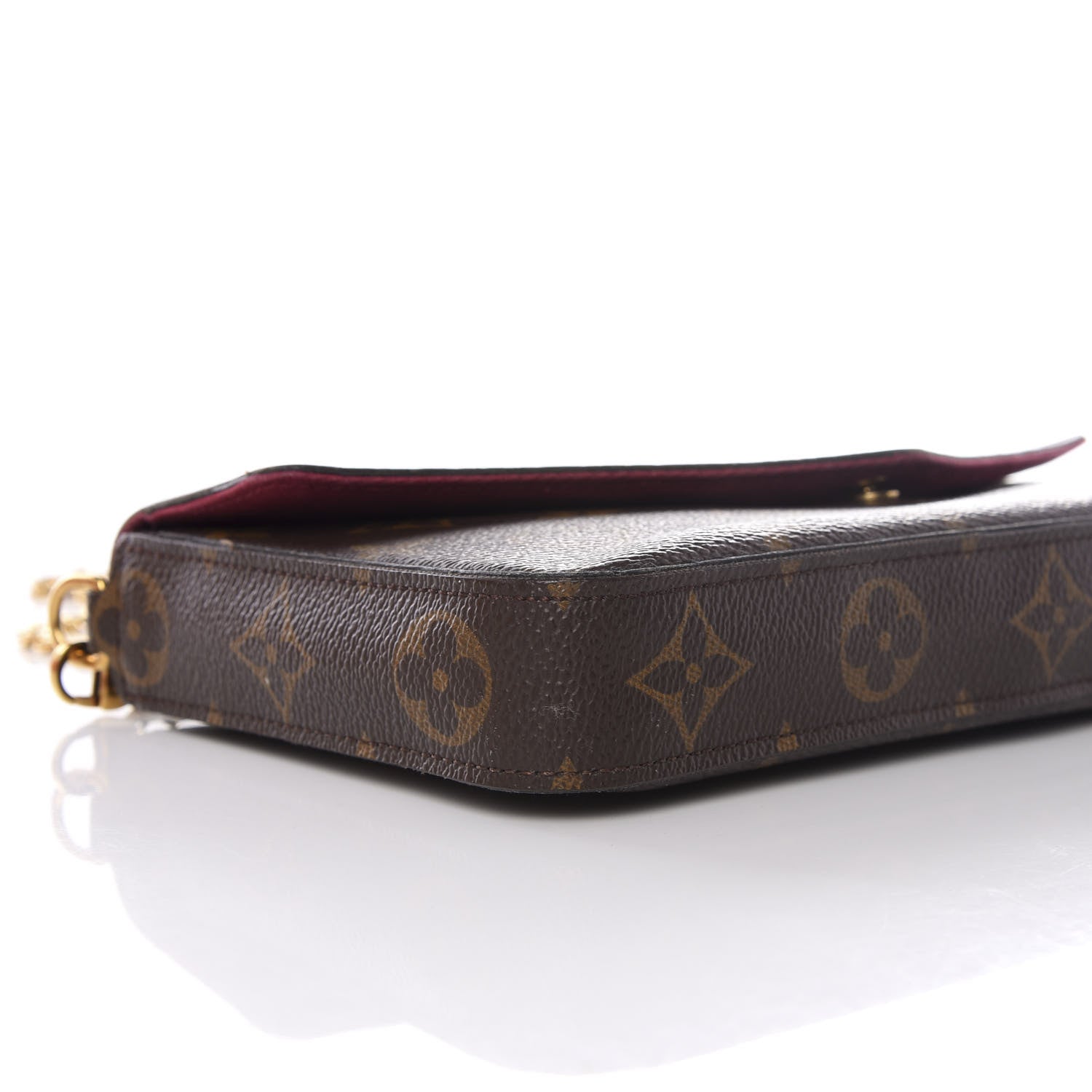 Louis Vuitton Monogram Pochette Felicie Chain Wallet Fuchsia 8 of 10