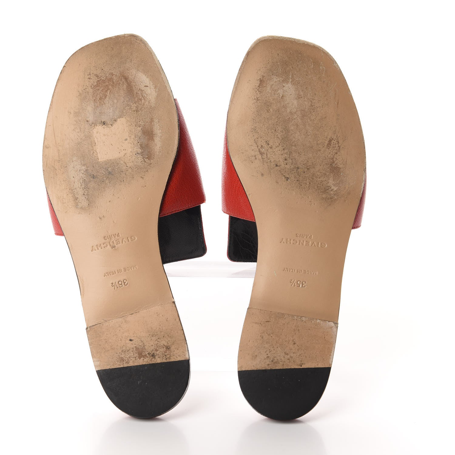 Givenchy Goatskin 4G Flat Sandals 35.5 Red 6 of 11