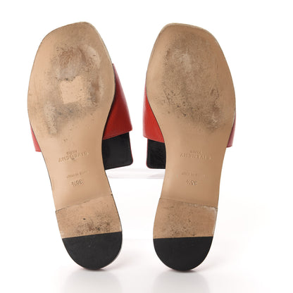 Givenchy Goatskin 4G Flat Sandals 35.5 Red 6 of 11