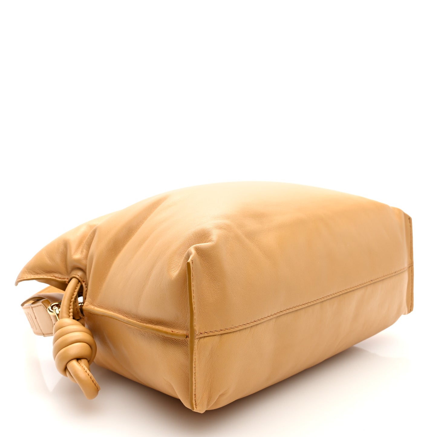 Calfskin Flamenco Puffer Knot Bag Camel
