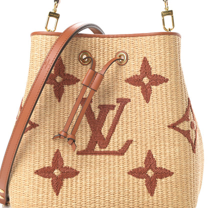 Louis Vuitton Raffia Calfskin Monogram Neonoe MM Tan 7 of 12