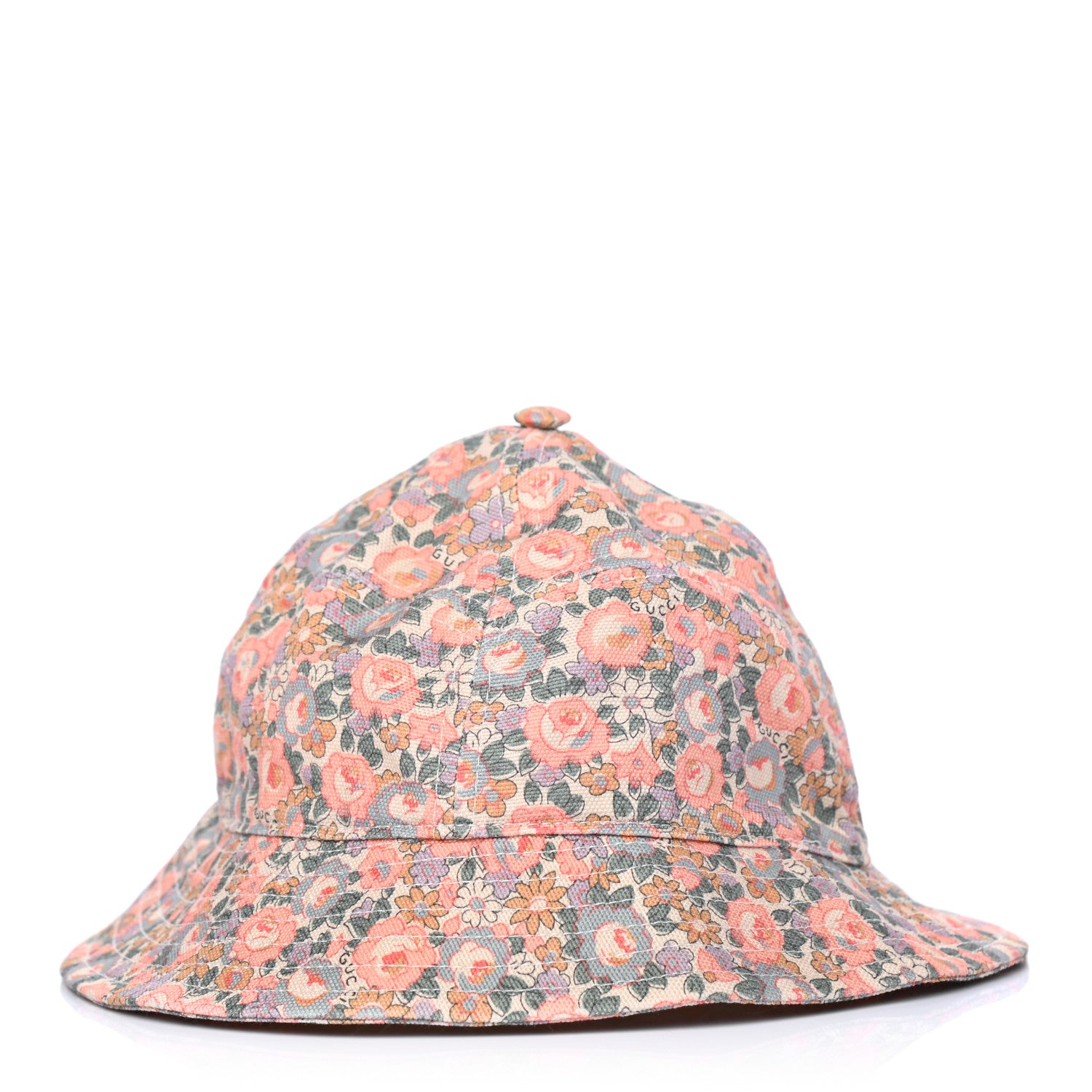 Gucci X LIBERTY OF LONDON Canvas Infinity Abbey Bucket Hat S Perfect Pink Ivory 2 of 4