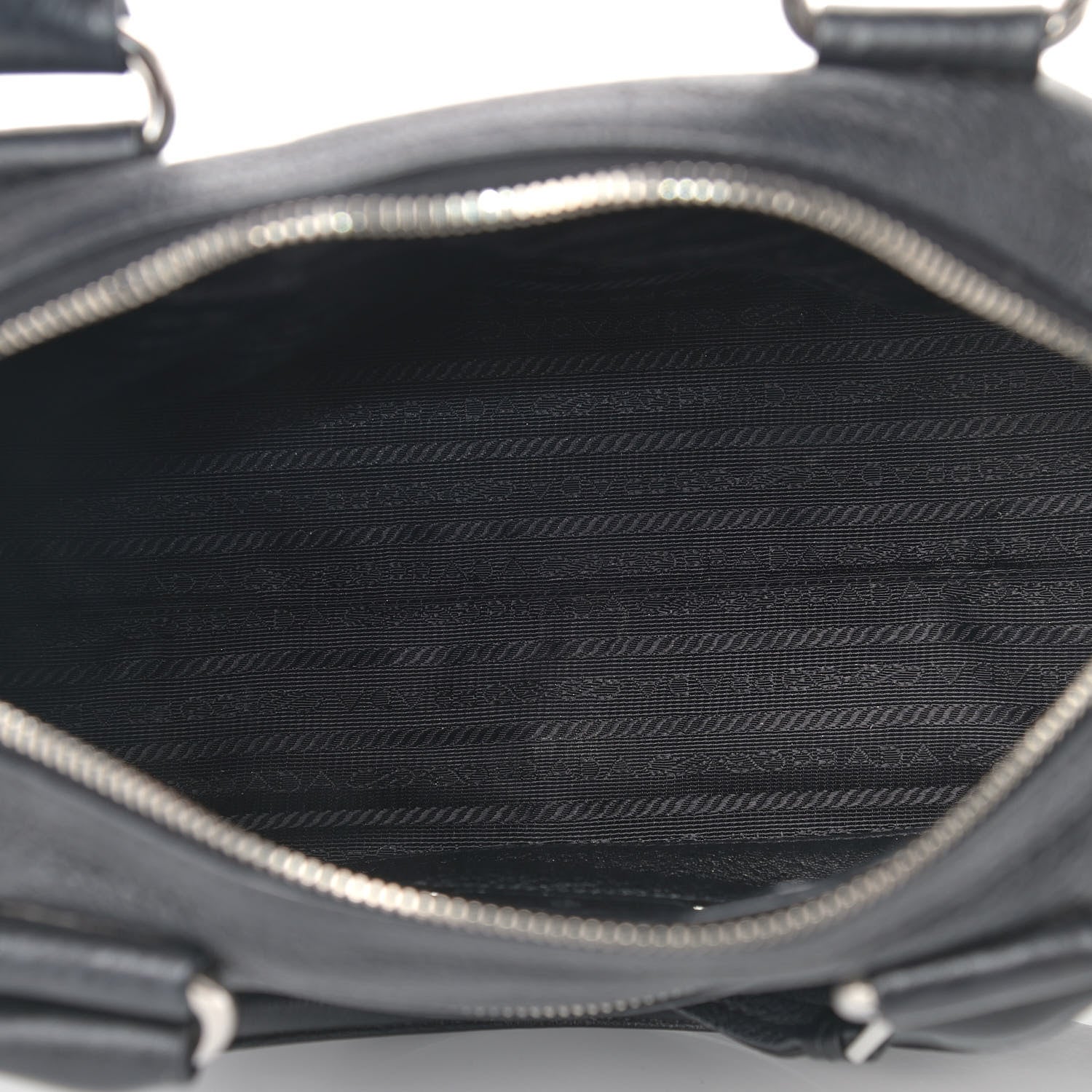 Prada Vitello Daino Shopping Satchel Black 5 of 13