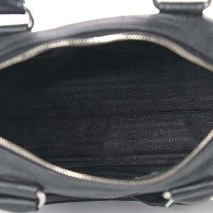 Prada Vitello Daino Shopping Satchel Black 5 of 13
