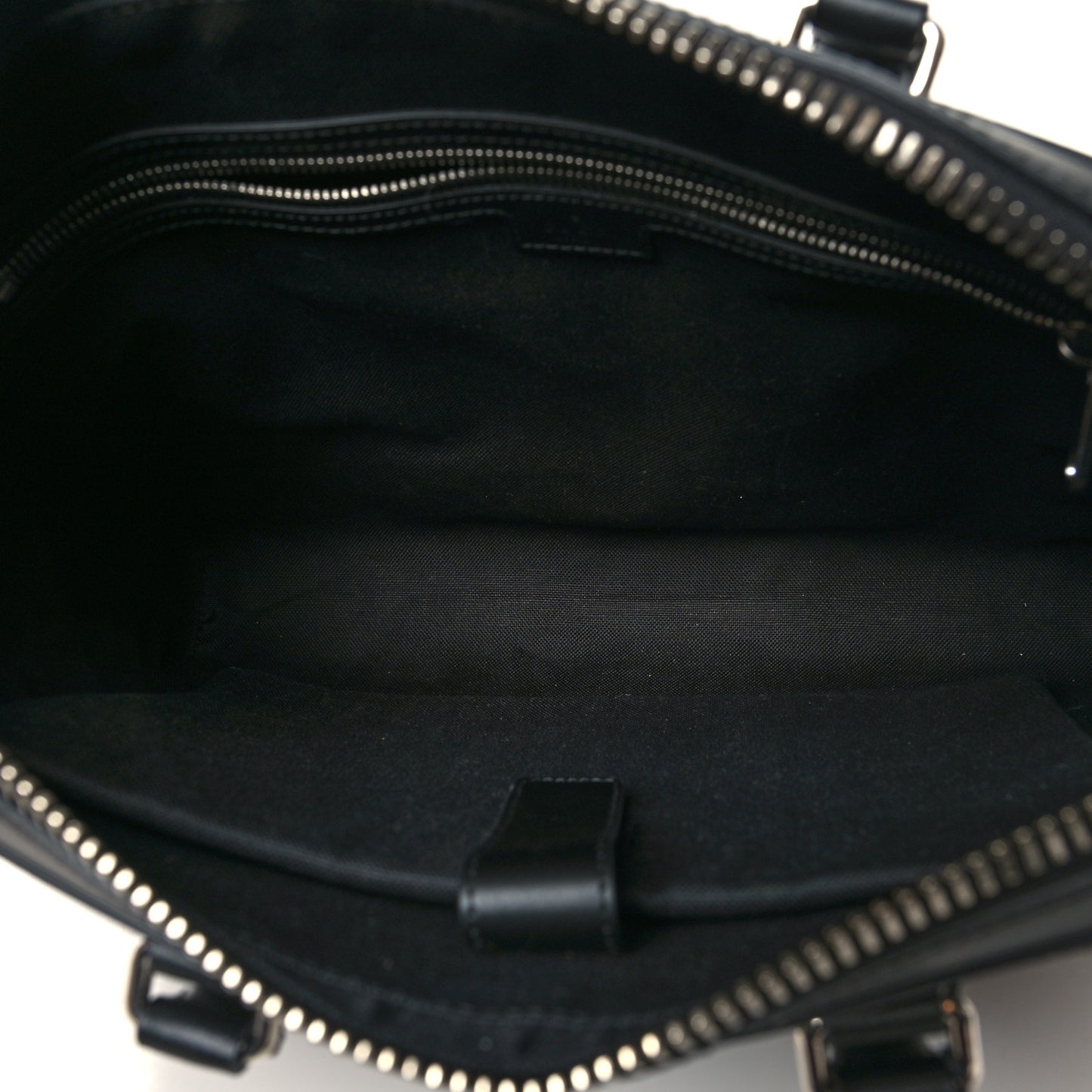 GG Supreme Monogram Appia Calfskin Web Briefcase Black