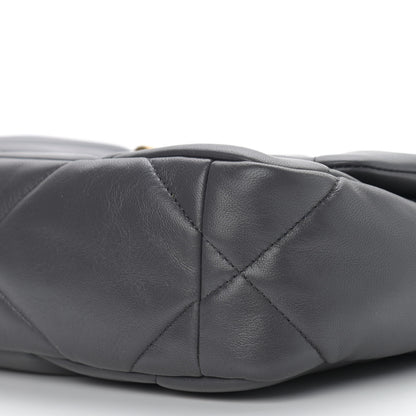 Chanel Lambskin Quilted Medium Chanel 19 Flap Dark Grey 9 of 9