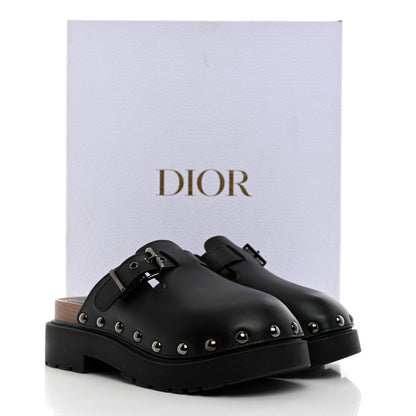 Christian Dior Calfskin Diorquake Buckled Lug Sole 15mm Clogs 36 Black 9 of 9