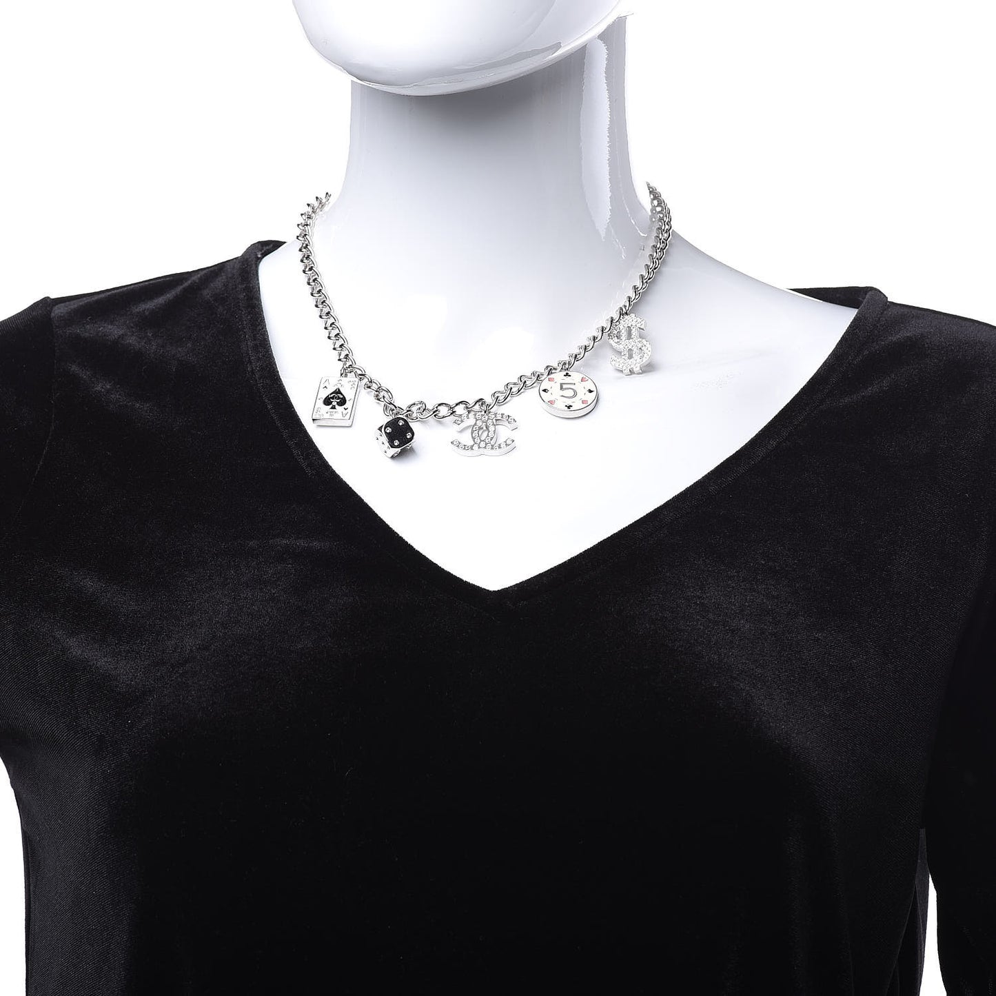 Crystal Wynn Exclusive Lucky Charm Necklace Silver