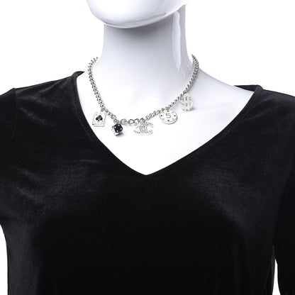 Chanel Crystal Wynn Exclusive Lucky Charm Necklace Silver 2 of 5