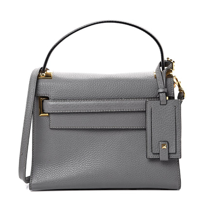 Valentino Garavani Grained Calfskin Small My Rockstud Frame Bag Gray 1 of 15
