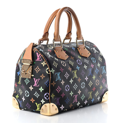 Louis Vuitton Monogram Multicolor Speedy 30 Black 3 of 8