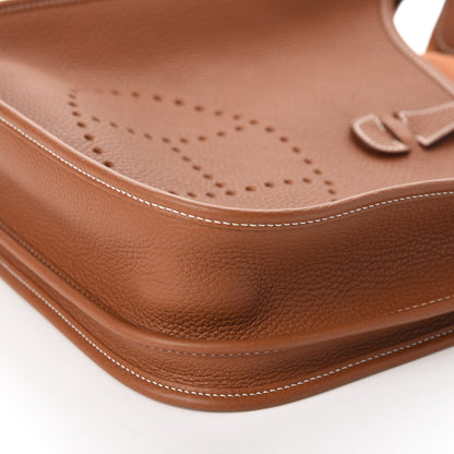 Hermes Taurillon Clemence Evelyne III PM Gold 9 of 9